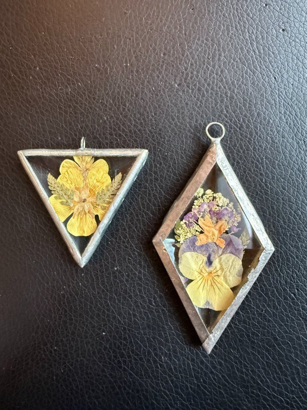 Two Funky Flower Pendants